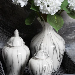 Marble Ellipse Large Vase 36cm - LUX030