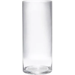 40cm x 18cm Clear Glass Cylinder Vase - GL074 7A