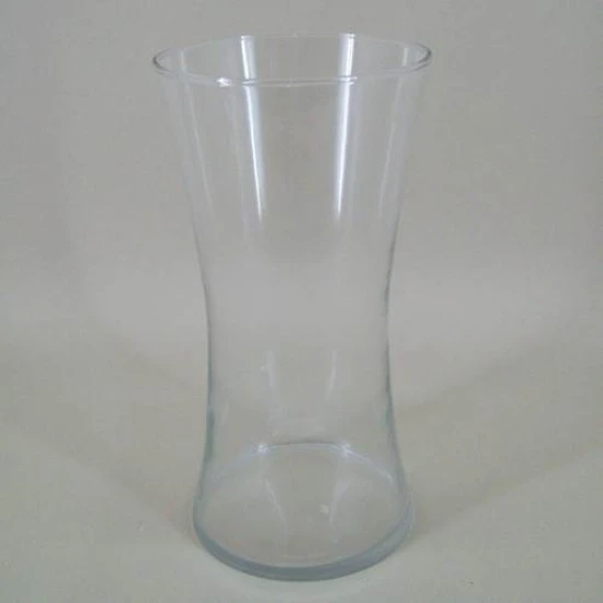 25cm Clear Glass Hand Tied Flower Vase - GL047  8D