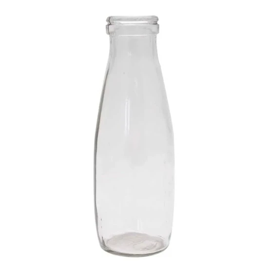 Milk Bottle Vase Clear Glass 21cm - GL098 