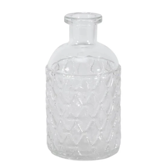Romagna Bottle Flower Vase Clear 13cm - GL095 11C