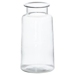 Tall Wide Neck Bottle Vase Clear Glass 29cm - GL205 9E