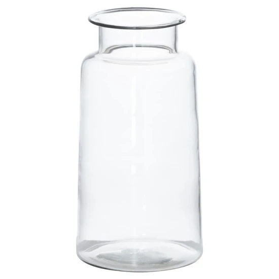 Tall Wide Neck Bottle Vase Clear Glass 29cm - GL205 9E