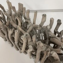 Test Tube Flower Vases in Wooden Stand 16cm x 36cm - VS035 10A