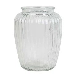 Ribbed Glass Vase 20cm - GL089 10A