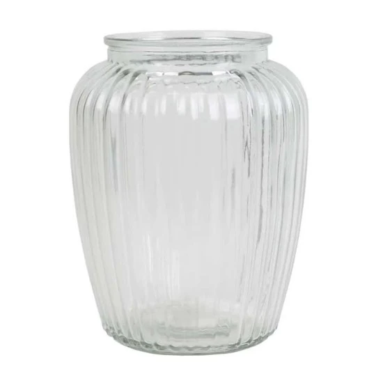 Ribbed Glass Vase 20cm - GL089 10A