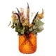 Amber Glass Bobble Vase 20cm - GL034 5D