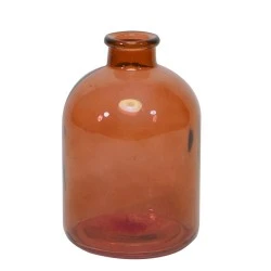 Castille Honey Brown Glass Bottle Vase 17cm - GL213 1C