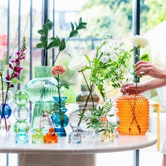 Glass Pebble Vase Grey Smoke 25cm - GL062 1E