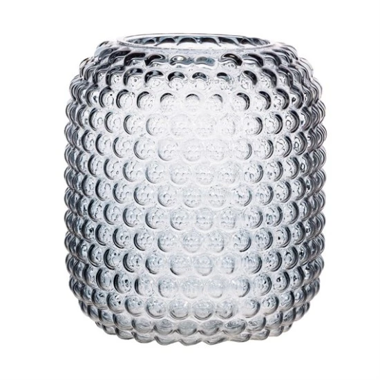 Grey Glass Bobble Vase 20cm - GL010 3A