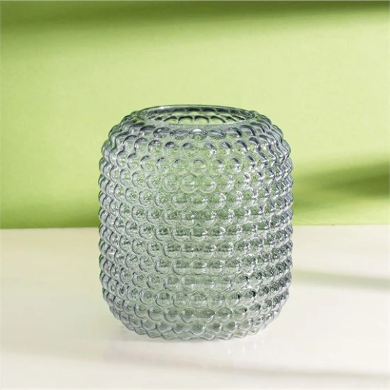 Grey Glass Bobble Vase 20cm - GL010 3A