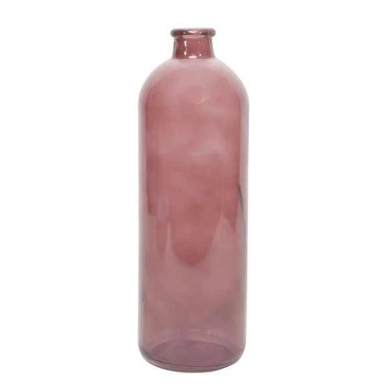 Glass Bottle Flower Vase Dusky Pink 33cm - GL038 8A