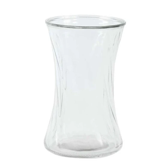 20cm Curling Hand Tied Flower Vase Recycled Glass - GL026 8D