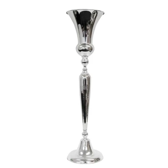 Home Store 98cm Silver Urn Pedestal Vase on Stand - SIL002 7D