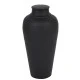 Matt Black Hammered Vase with Lid 41cm - LUX055 5D