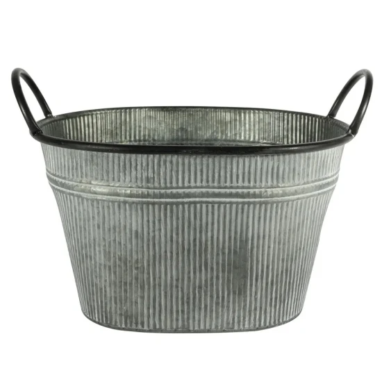 Zinc Trough Ribbed with Handles 25cm - TRO003 COMING SOON