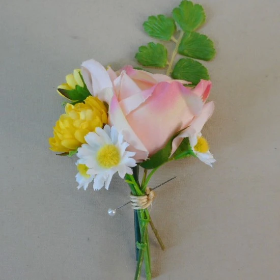Buttermere Faux Flowers Boutonniere - BUT003