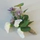 Honister Faux Flowers Boutonniere Mauve Purple - HON006