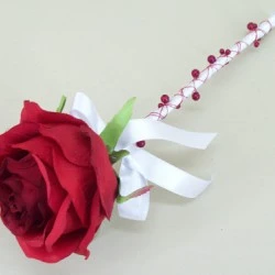Red Rose Flower Wand - ABB002a