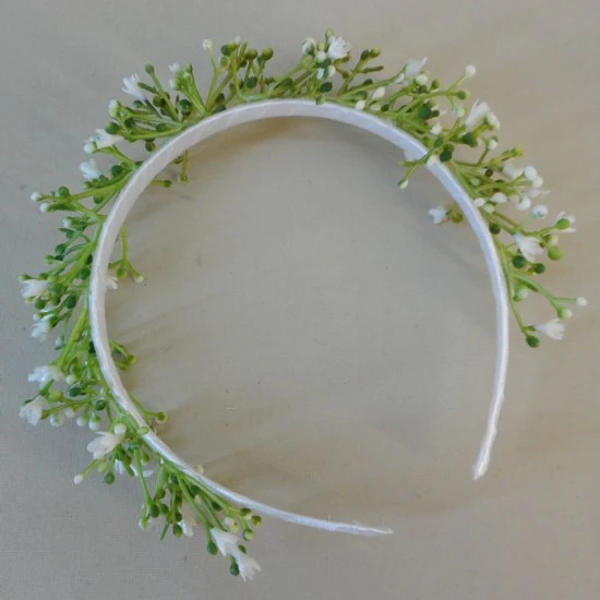 Coniston Faux Flowers Head Band White Gypsophila - CON005