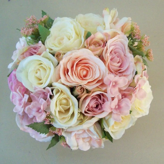 Annabel Artificial Roses Wedding Bouquet - ANN001