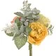 Artificial Flowers Posy Bouquet Yellow and Orange Peonies 23cm - R940 II4