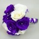 Purple And Cream Rose Wedding Bouquet - ADEC07