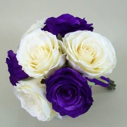 Purple And Cream Rose Bridesmaid Posy - ADEC07a