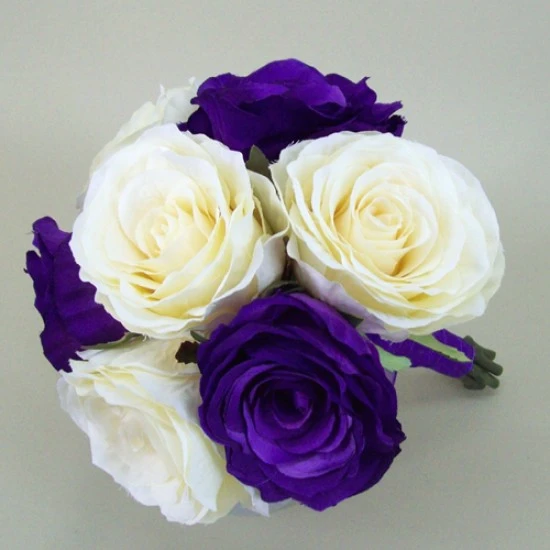 Purple And Cream Rose Bridesmaid Posy - ADEC07a