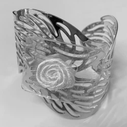 Eden Wrist Corsage Cuff SIlver - WCOR140