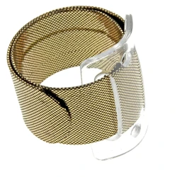 Snap Band Gold Wrist Corsage Bracelet - WCOR139