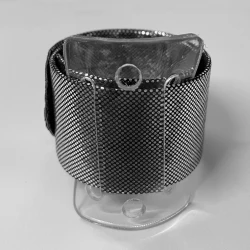 Snap Band Silver Wrist Corsage Bracelet - WCOR138