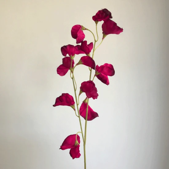 Artificial Sweet Peas Spray Aubergine Plum 48cm - S084 JJ2
