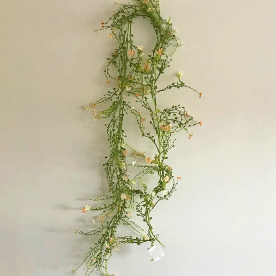 Artificial Wild Flowers Garland Peach 180cm - W056 JJ2