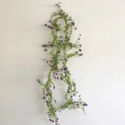 Artificial Wild Flowers Garland Purple 180cm - W054 JJ2